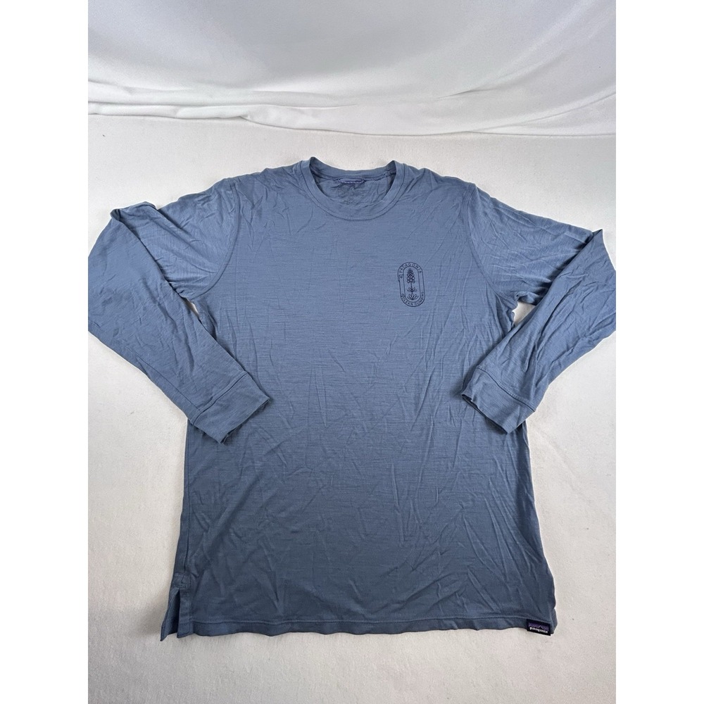 Patagonia Capilene Cool Merino Top Base Layer Sea Green Blue Women's M